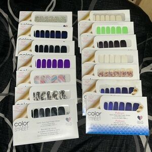 14 Packets Nail Polish Stickers